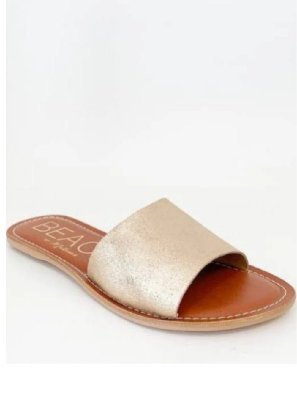 Matisse Beach Cabana Gold Slides size 10